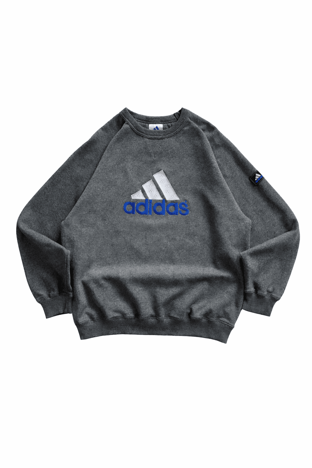 Vintage Adidas 90s Sweatshirt — Big Logo — Dark Grey